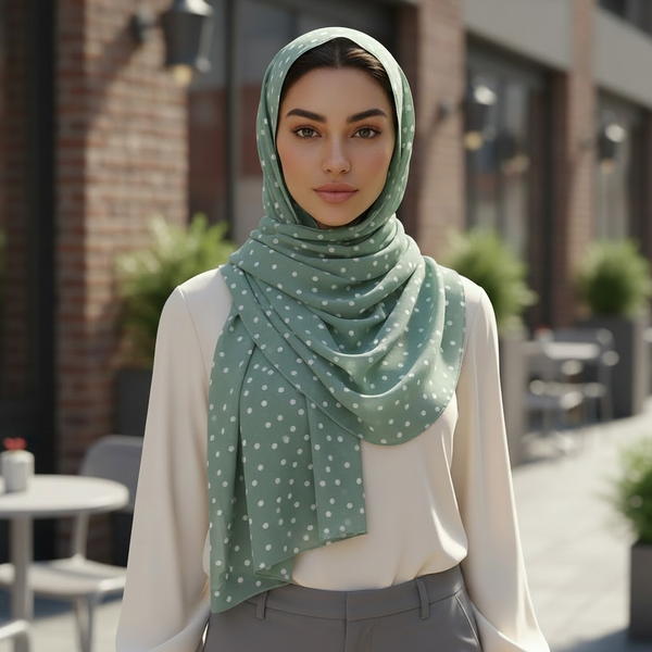 Maryam's Essential Premium Polka Dot Chiffon Hijab