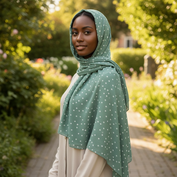 Maryam's Essential Premium Polka Dot Chiffon Hijab