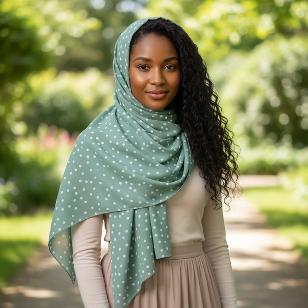 Maryam's Essential Premium Polka Dot Chiffon Hijab
