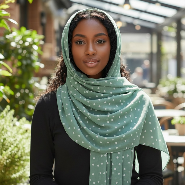 Maryam's Essential Premium Polka Dot Chiffon Hijab