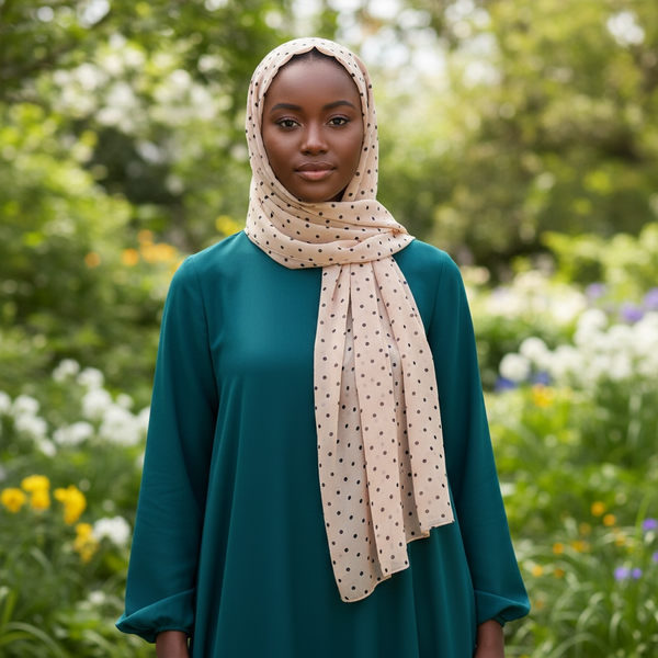Maryam's Essential Premium Polka Dot Bubble Chiffon Hijab