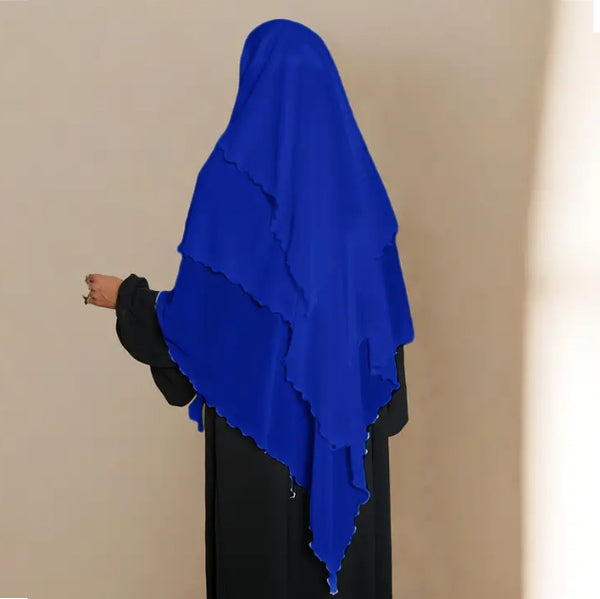 Maryam’s Essential Luxury Plain Layered Khimar Hijab
