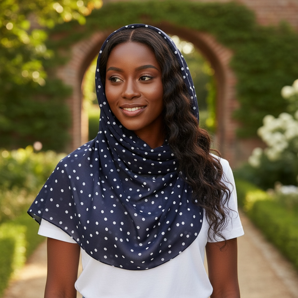 Maryam's Essential Premium Polka Dot Chiffon Hijab
