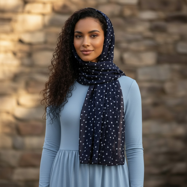 Maryam's Essential Premium Polka Dot Chiffon Hijab