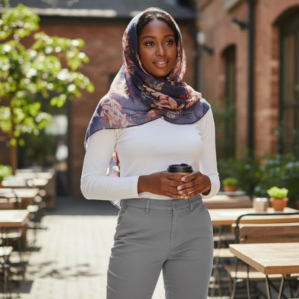 Maryam's Essential Premium Floral Print Viscose Soft Hijab/Shawl