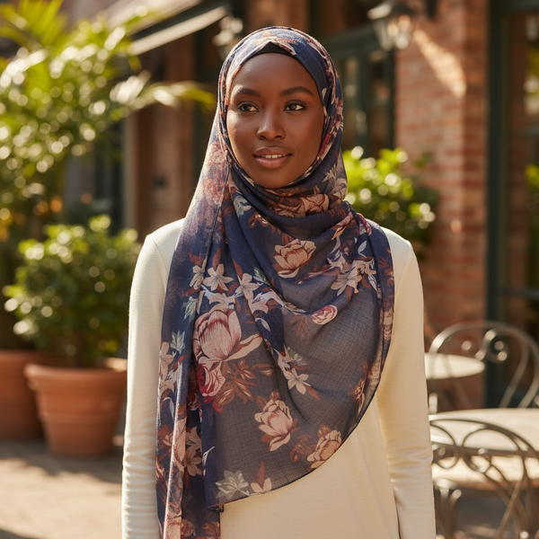 Maryam's Essential Premium Floral Print Viscose Soft Hijab/Shawl