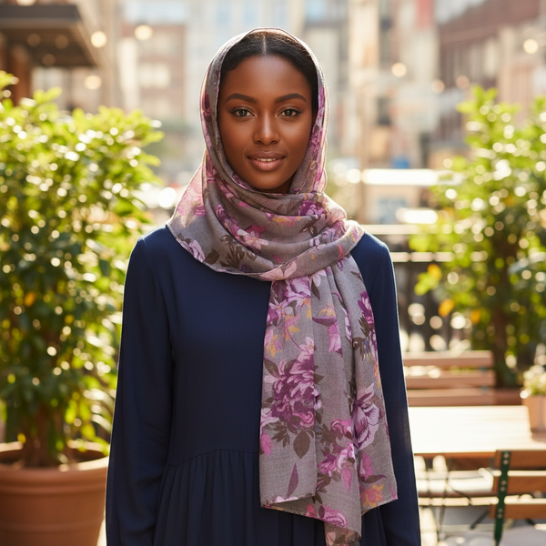 Maryam's Essential Premium Floral Print Viscose Soft Hijab/Shawl