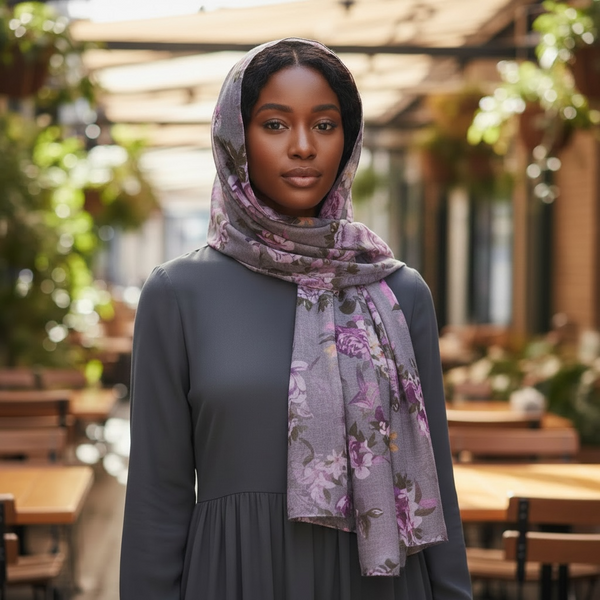 Maryam's Essential Premium Floral Print Viscose Soft Hijab/Shawl