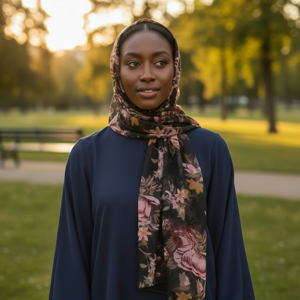 Maryam's Essential Premium Floral Print Viscose Soft Hijab/Shawl