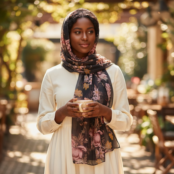 Maryam's Essential Premium Floral Print Viscose Soft Hijab/Shawl