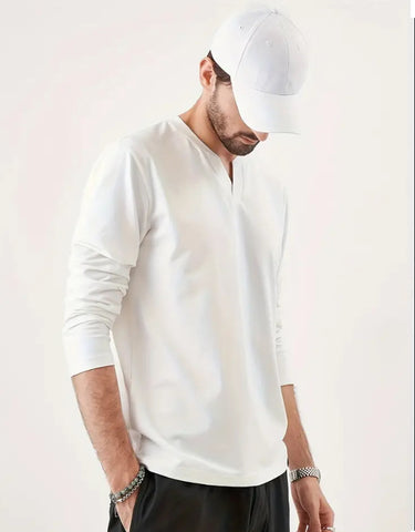 Maryam’s Essential Luxury Casual Breathable V-Neck Long Sleeves Shirt