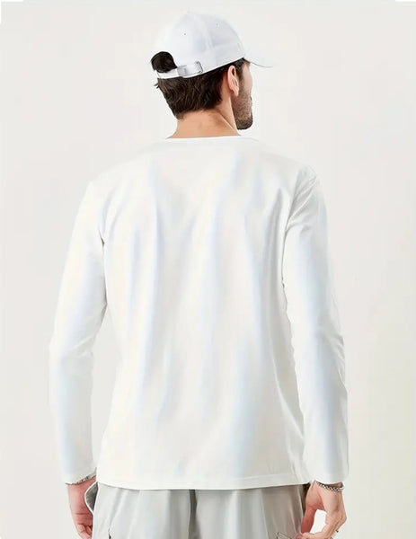 Maryam’s Essential Luxury Casual Breathable Button Round Neck Long Sleeves Shirt