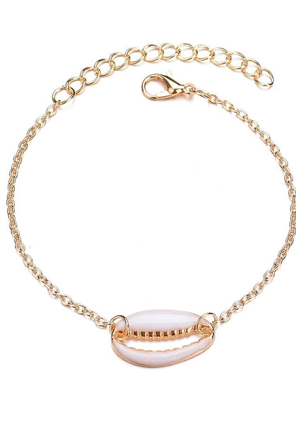 Maryam's Essential Luxury Authentic Cowrie Shell Chain Charm Bracelet