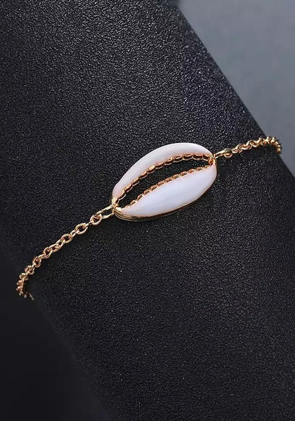 Maryam's Essential Luxury Authentic Cowrie Shell Chain Charm Bracelet