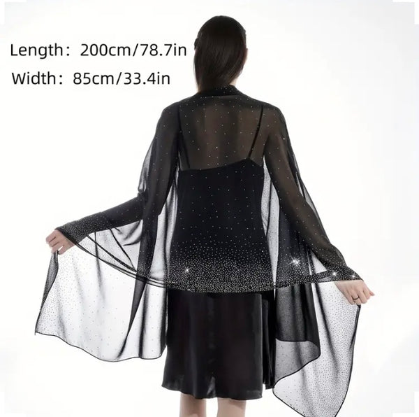 Maryam’s Essential Luxury Faux Diamond Pure Colour Chiffon Hijab
