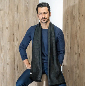 Maryam’s Essential Luxury Men Warm Thickened Chiffon Wool Scarf