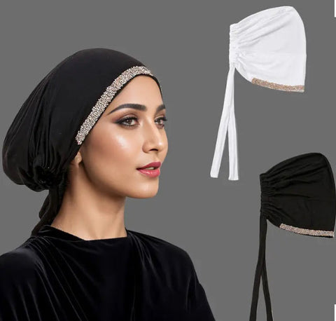 Maryam’s Essential Diamanté Tie Back Cap for Hijabs