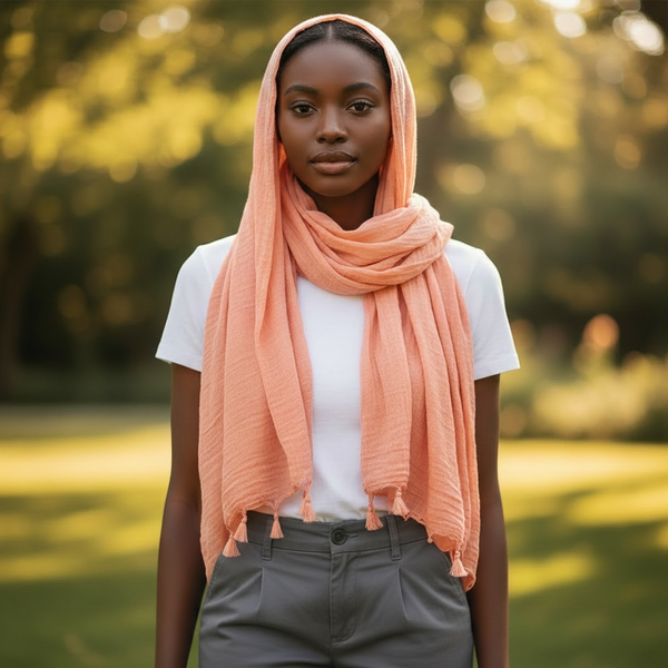 Maryam's Essential Premium Plain Viscose Tassels Hijabs