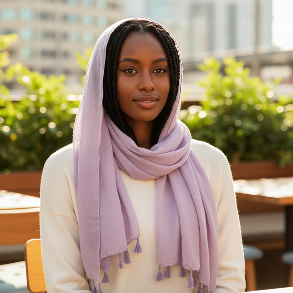 Maryam's Essential Premium Plain Viscose Tassels Hijabs