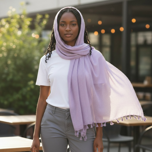 Maryam's Essential Premium Plain Viscose Tassels Hijabs