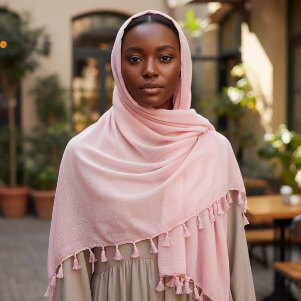 Maryam's Essential Premium Plain Viscose Tassels Hijabs