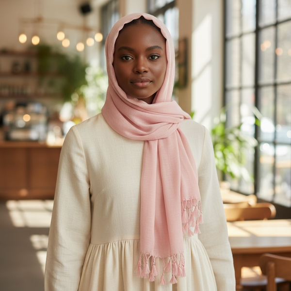 Maryam's Essential Premium Plain Viscose Tassels Hijabs