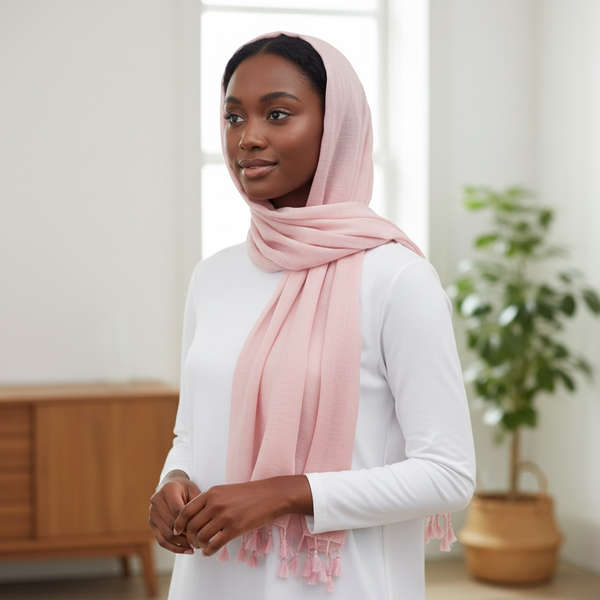 Maryam's Essential Premium Plain Viscose Tassels Hijabs
