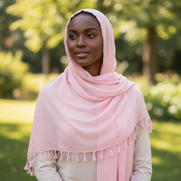 Maryam's Essential Premium Plain Viscose Tassels Hijabs