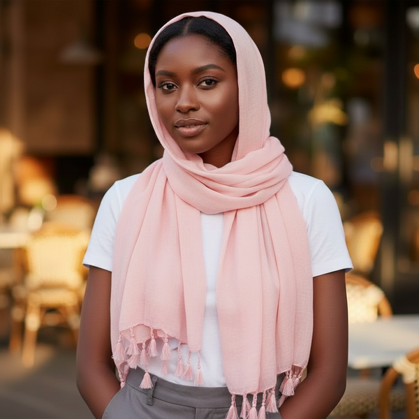 Maryam's Essential Premium Plain Viscose Tassels Hijabs