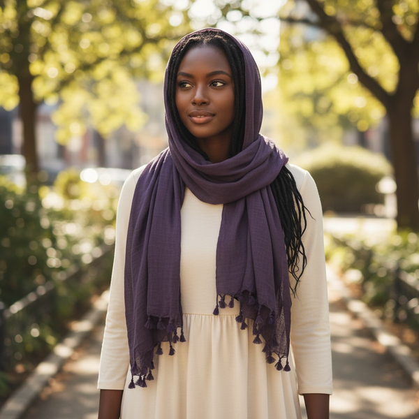 Maryam's Essential Premium Plain Viscose Tassels Hijabs