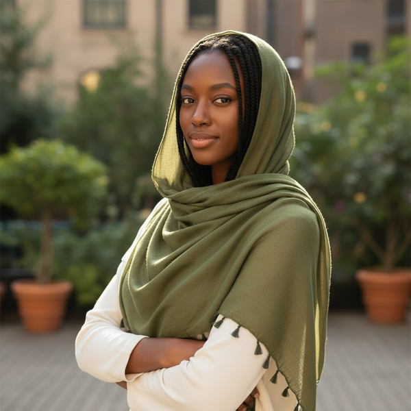 Maryam's Essential Premium Plain Viscose Tassels Hijabs