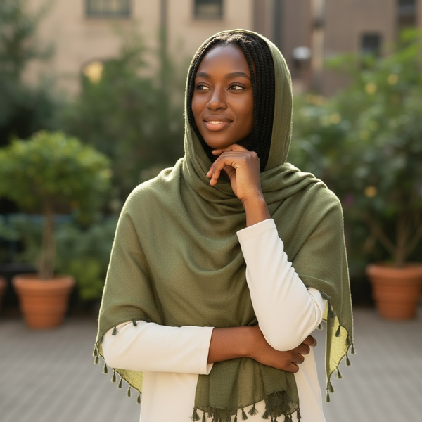 Maryam's Essential Premium Plain Viscose Tassels Hijabs