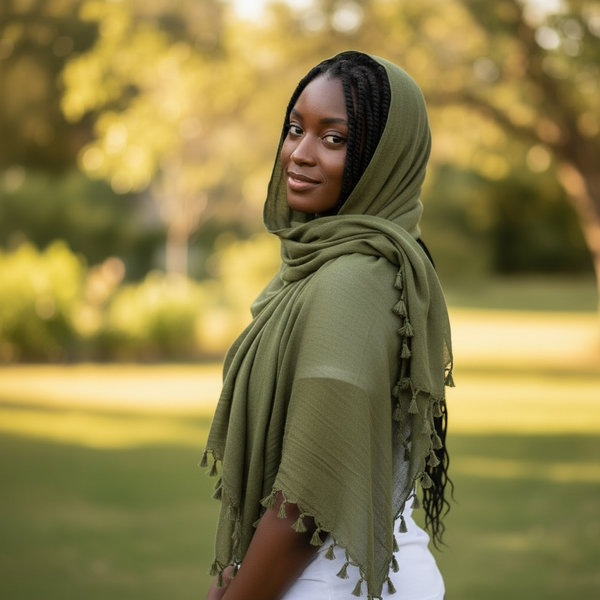 Maryam's Essential Premium Plain Viscose Tassels Hijabs