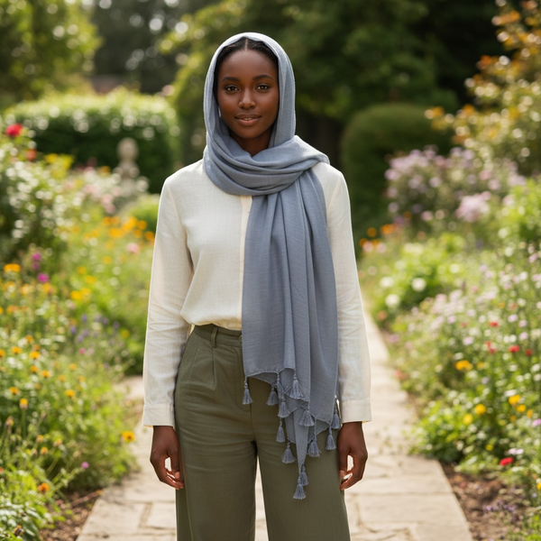 Maryam's Essential Premium Plain Viscose Tassels Hijabs