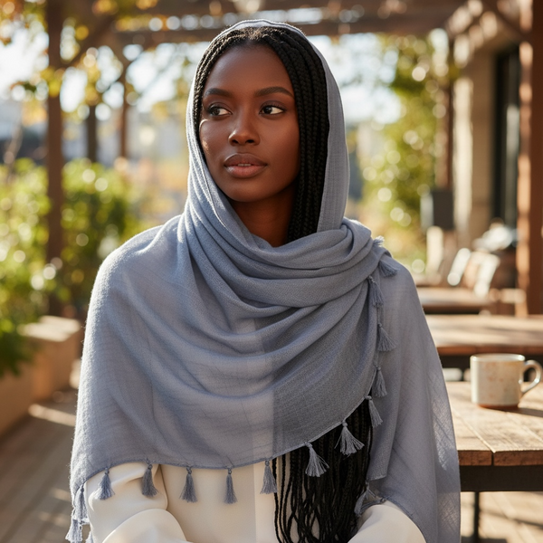 Maryam's Essential Premium Plain Viscose Tassels Hijabs