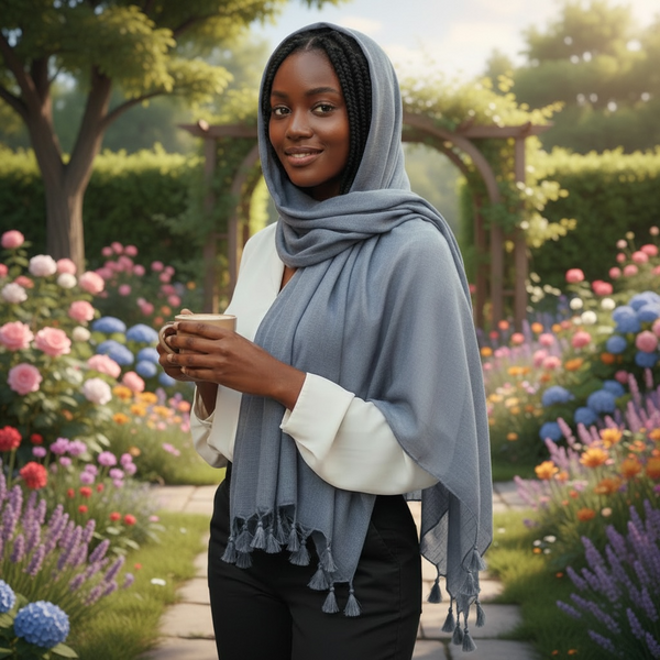 Maryam's Essential Premium Plain Viscose Tassels Hijabs
