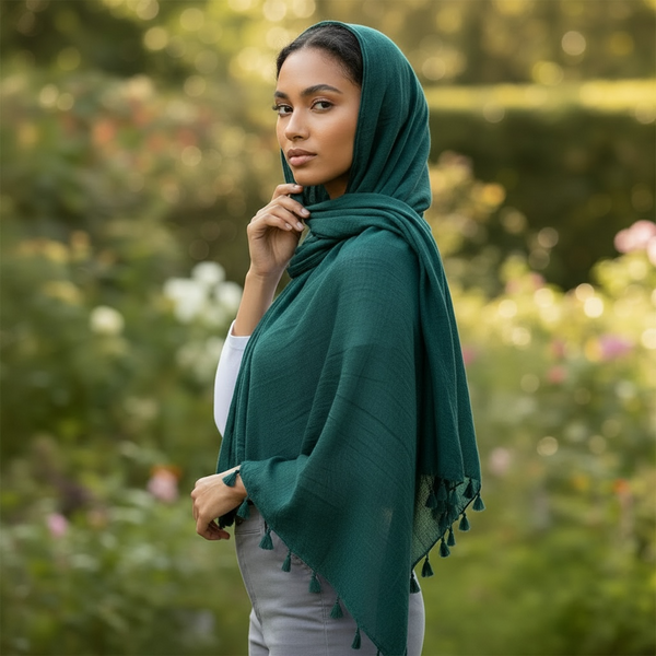Maryam's Essential Premium Plain Viscose Tassels Hijabs