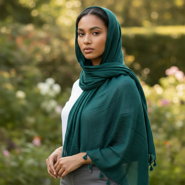 Maryam's Essential Premium Plain Viscose Tassels Hijabs