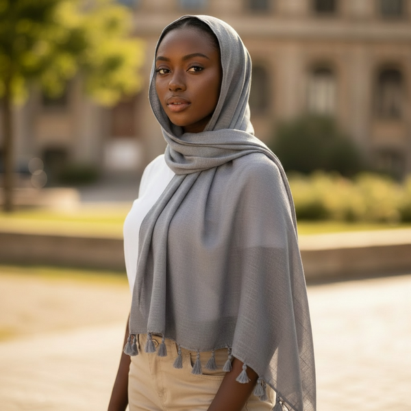 Maryam's Essential Premium Plain Viscose Tassels Hijabs
