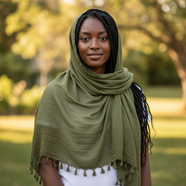 Maryam's Essential Premium Plain Viscose Tassels Hijabs