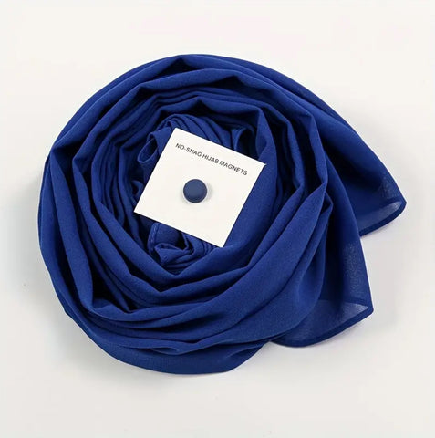 Maryam's Essential Plain Chiffon Hijab & Magnet Collection Set
