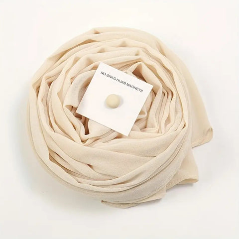 Maryam's Essential Plain Chiffon Hijab & Magnet Collection Set