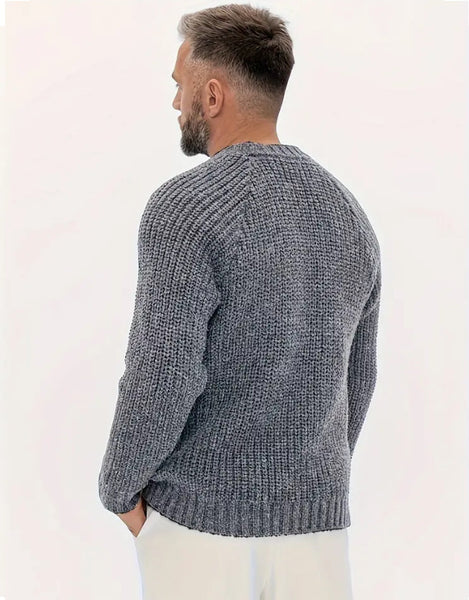 Maryam’s Essential Men Warm Knit Crew Neck Long Sleeves Sweater