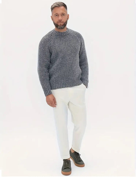 Maryam’s Essential Men Warm Knit Crew Neck Long Sleeves Sweater