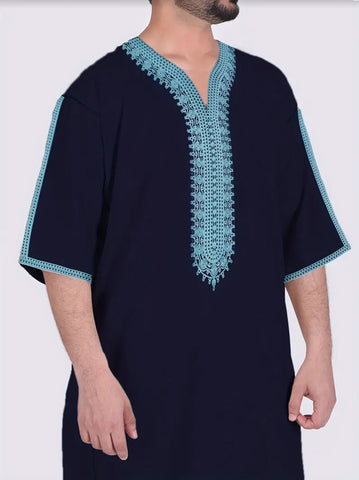 Maryam’s Essential Men Ethnic Vintage Short Sleeves Vintage Kaftan
