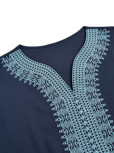 Maryam’s Essential Men Ethnic Vintage Short Sleeves Vintage Kaftan