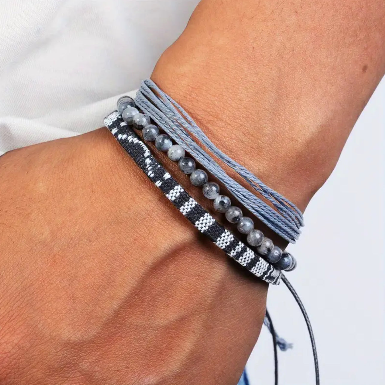 Maryam's Essential Charm Beads Woven Bracelet Set