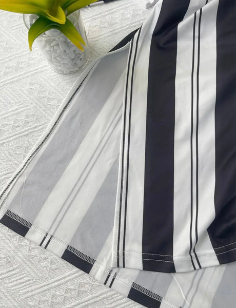 Maryam’s Essential Luxury Men Ethnic Hooded Striped Robe Kaftan