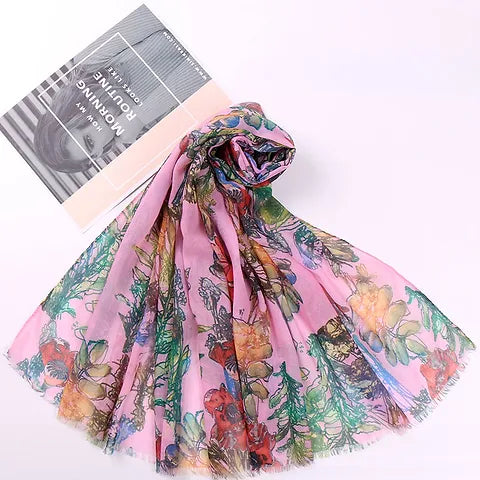 Maryam's Diamond Style Floral Printed Cotton Viscose Hijabs