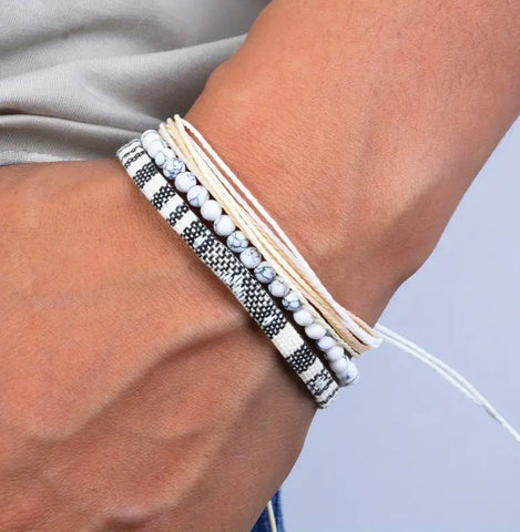 Maryam's Essential Charm Beads Woven Bracelet Set